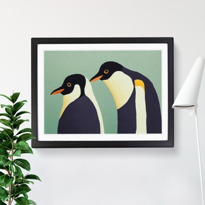 The Two Penguins Vol.2 Abstract - Single Picture Frame Print