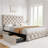 Bed Frame With 4 Storage Drawers, Linen Upholstered Platform Bed Frame With Headboard And Footboard-595089391-595089386