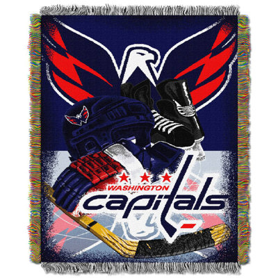 NHL Washington Capitals Throw Blanket, Hockey Home Ice Advantage Decor, 48x60 Inches