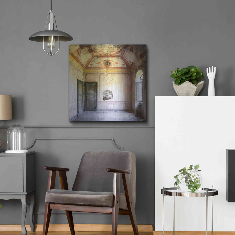 «Bird Cage» par Roman Robroek, art mural en métal, 12 po x 12 po, H 24 po x l 24 po