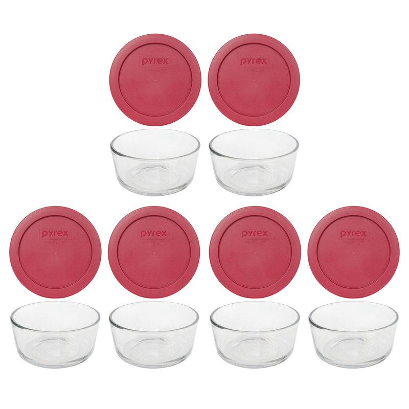 Ensemble de 6 contenants alimentaires Badriya, Rouge