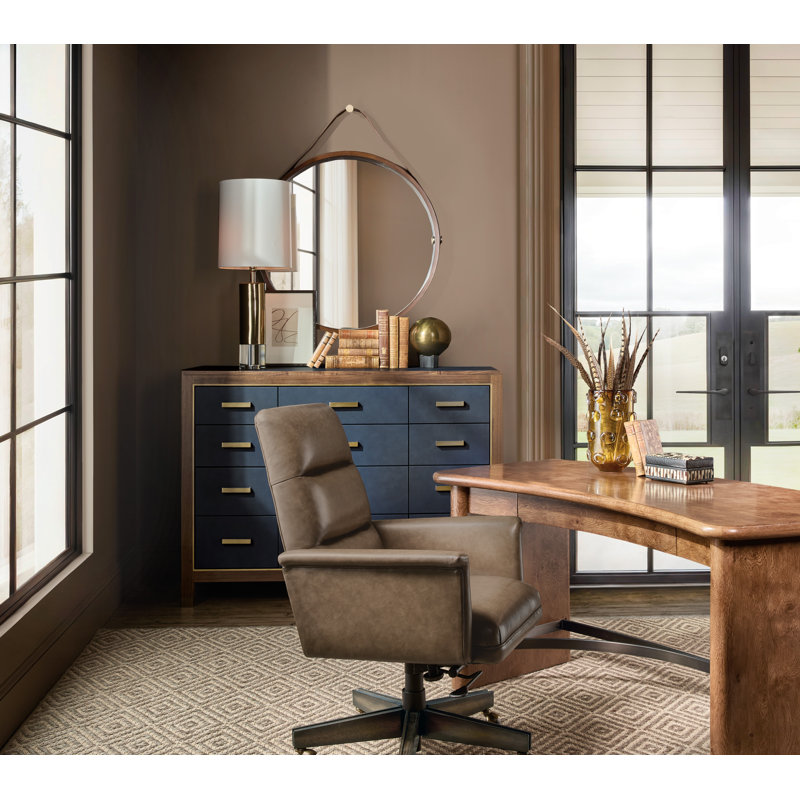 Melange Geneva Accent Drawer Chest, Brown/Blue