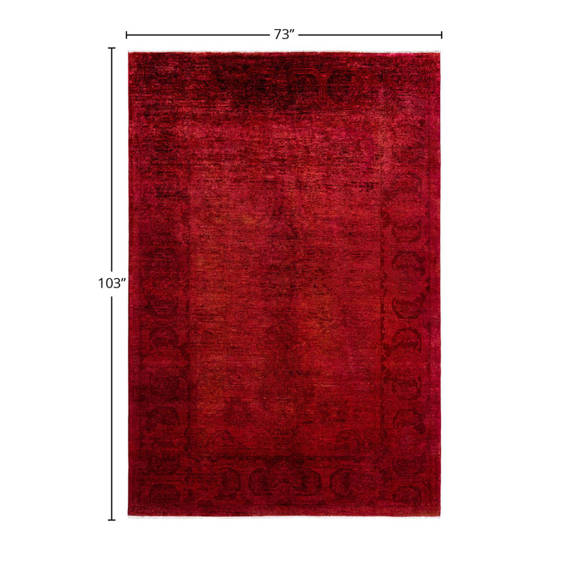 Overyed One-of-a-Kind Rectangle 6'1" X 8'7" Hand Knotted Area Rug