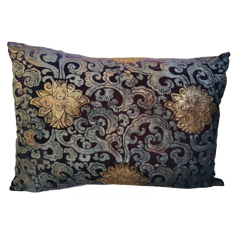 Peking Flowers PillowSquare, Velvet