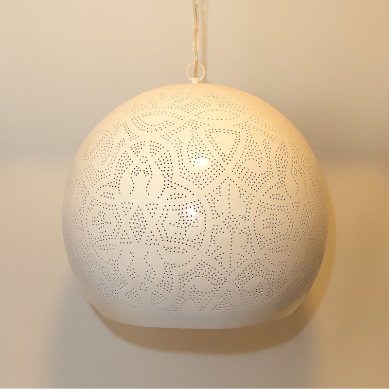 Cerda 1 - Light Dome Pendant, White/Gold