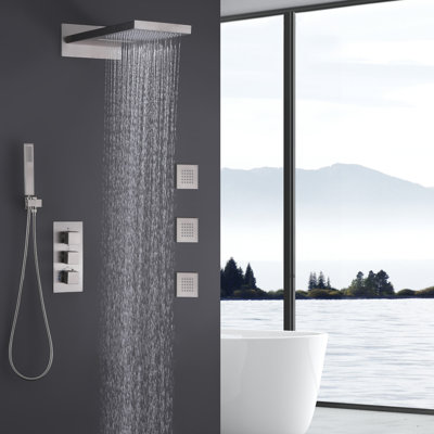 Système de douche complet avec valve brute