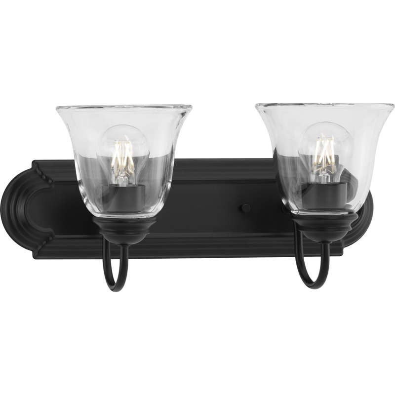 Éclairage pour meuble-lavabo transitionnel 2 lumières, Noir