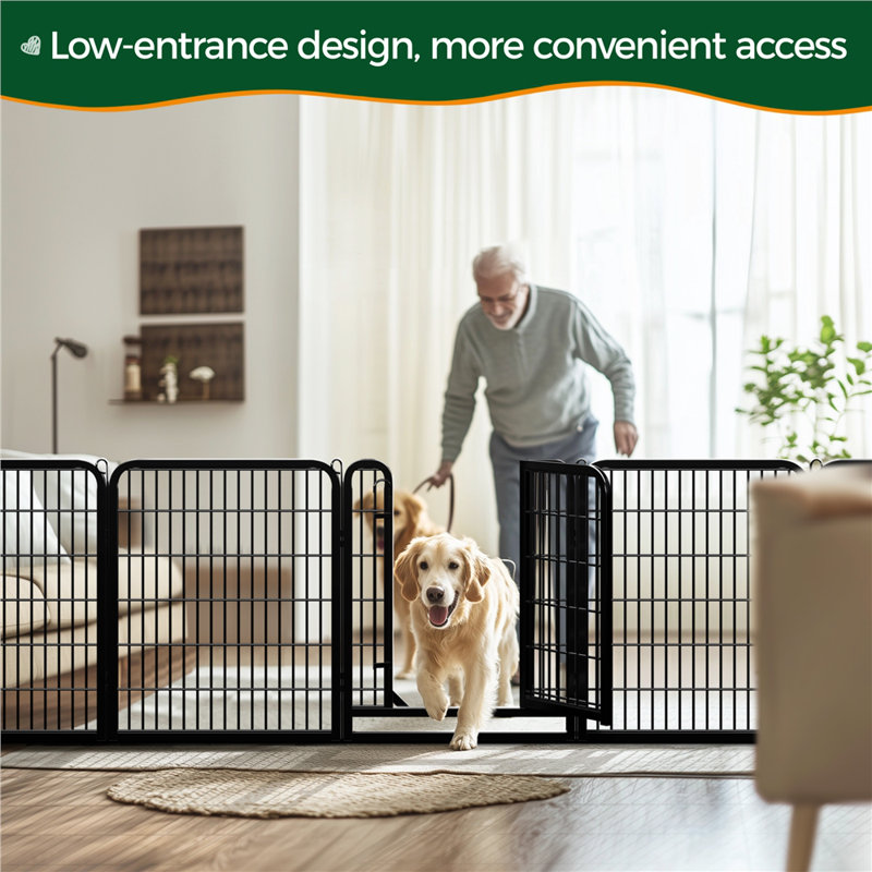 Pet Pen with 2 Doors & Automatic Locks, 65cm x 80cm
