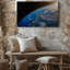 Toile, une vue imprenable sur la terre vue de l'espace, art mural à un angle dramatique-384131715