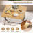  28'' Patio Folding Table w/ Slatted Tabletop Portable Bistro Dining Table