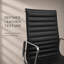 Fauteuil de bureau ergonomique en cuir véritable à haut dossier 