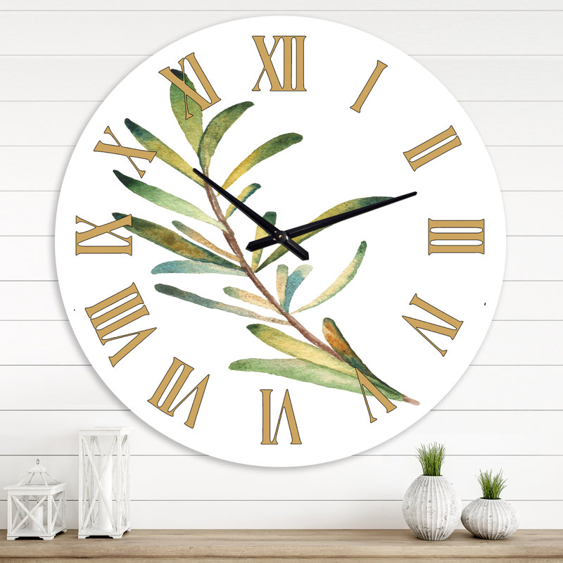 Feuille de romarin - Horloge murale traditionnelle, Grand