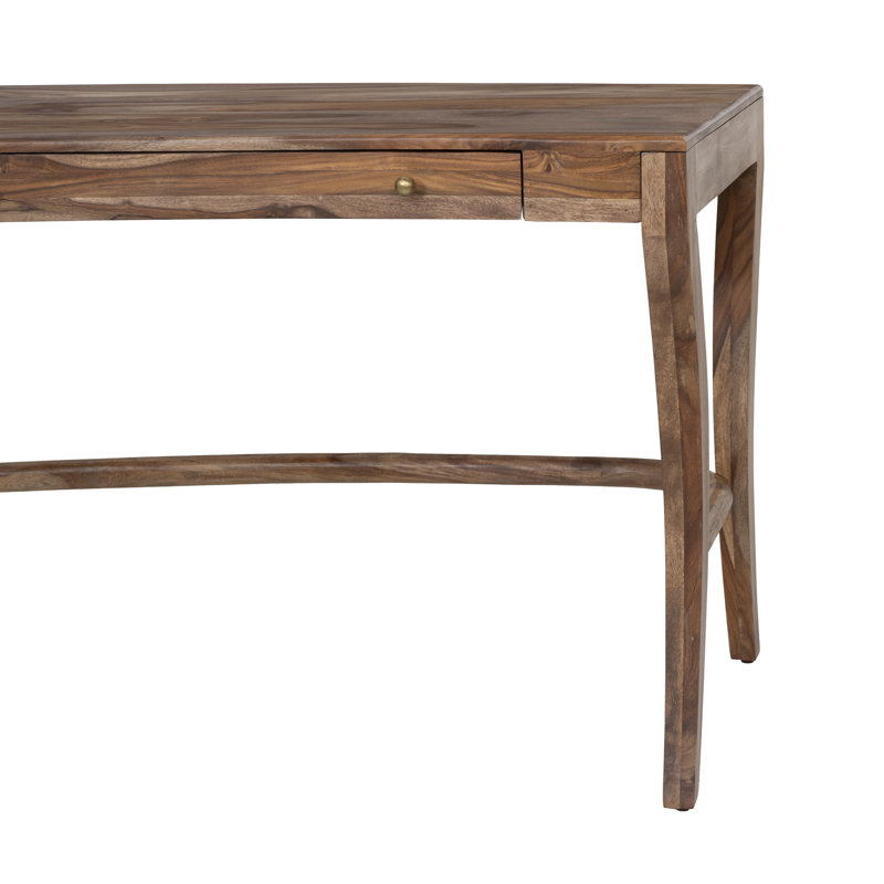 Wood One Drawer Curved Desk