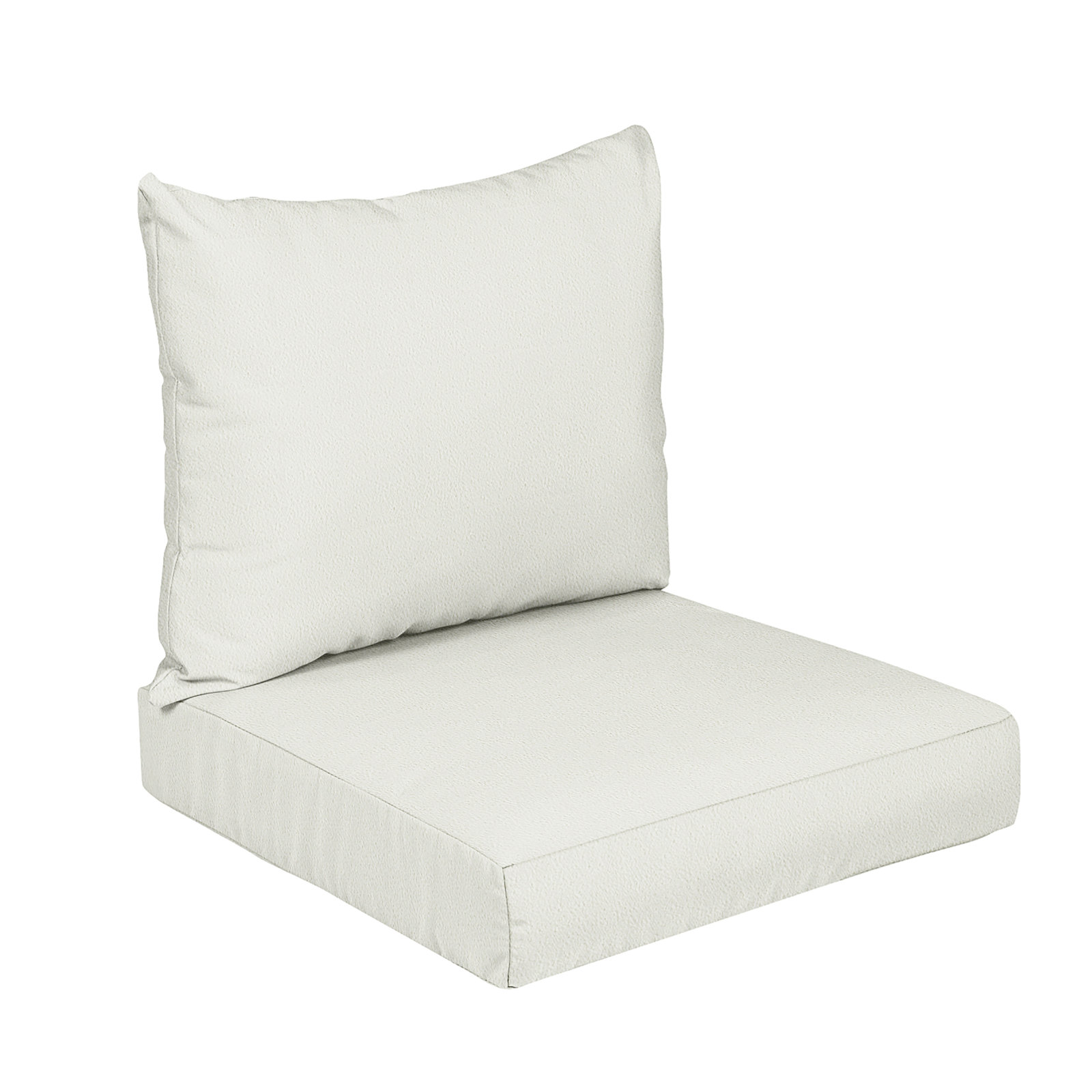  Indoor/Outdoor Seat/Back Cushion, White, 29 in W x 27 in D x 5 in H