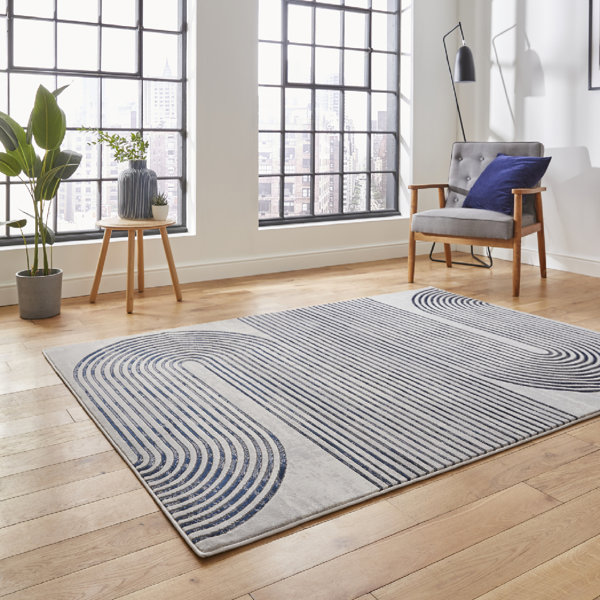 Think Rugs Apollo area rug Machine Woven Rectangle Grey | Wayfair.co.uk