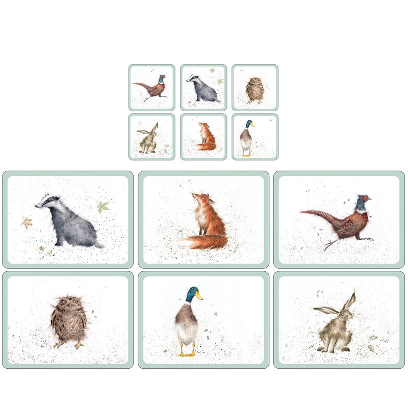 Grayton Polypropylene Plastic Placemat And Coaster Set