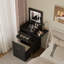 Compact 2-in-1 Flip-Top Dressing Table Set with LED Mirror, Small Vanity Desk & Storage Stool for Bedroom, Small Spaces-1690793516