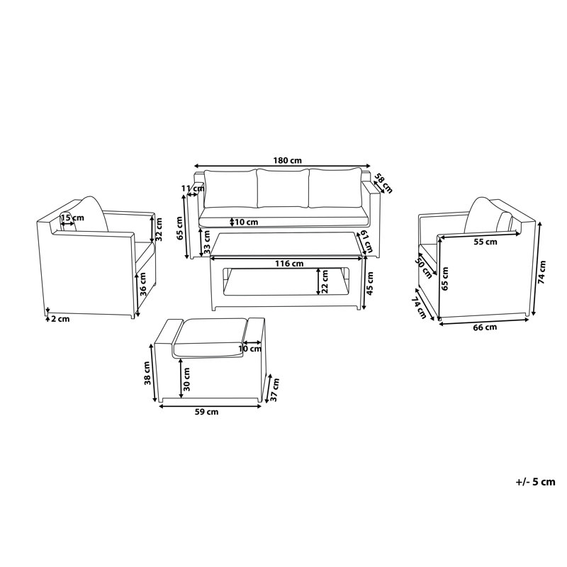 Abbey 5 - Person Seating Group with Cushions