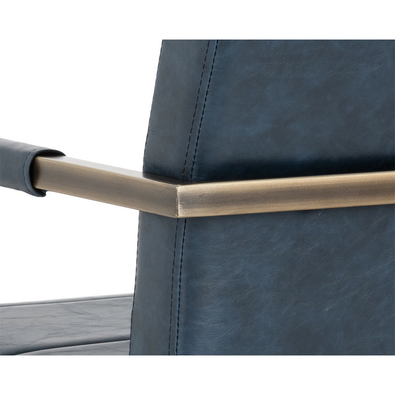 Fauteuil en similicuir - bleu