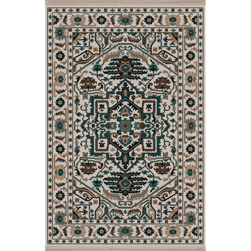 Elex Performance Washable Oriental Indoor / Outdoor Rug, Rectangle 3'11" x 5'11"