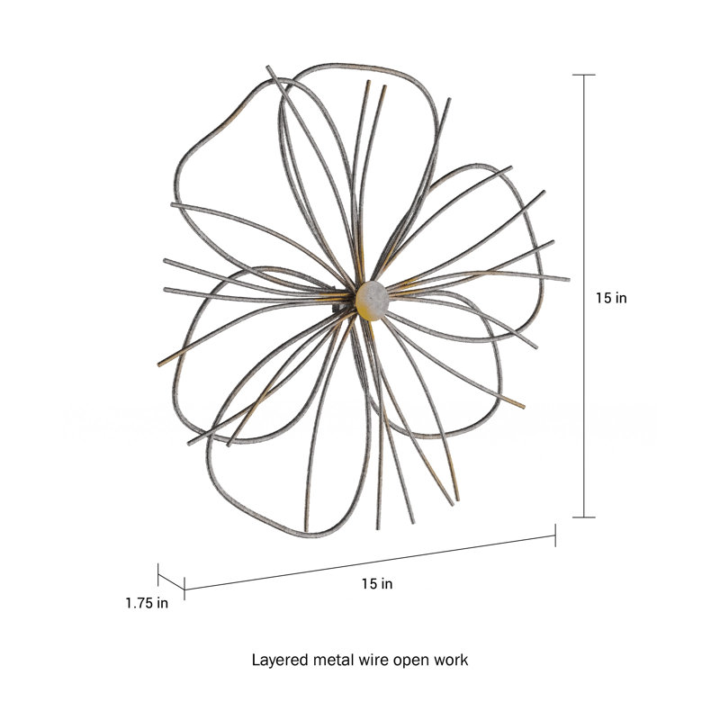 Ohare Farmhouse Plants & Flowers Wall Decor on Metal