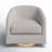 Saiya Velvet Swivel Armchair - Grey-1348902398