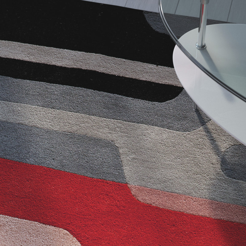 Cobos Wool Abstract Indoor Rug, Rectangle 3'6" x 5'6"