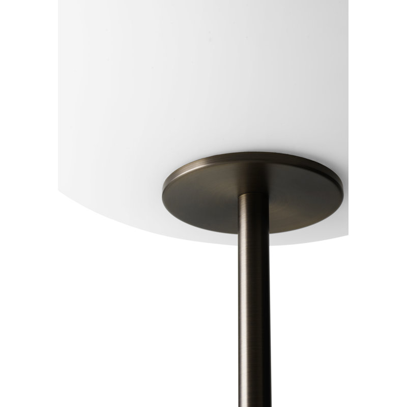 JWDA Floor Lamp, Bronzed Brass/White Carrara Marble