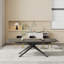 Ensemble de salle à manger rectangulaire avec chaises en tissu 70,8 "à 102,3" Louina-1026946460-1026249156-1026249158