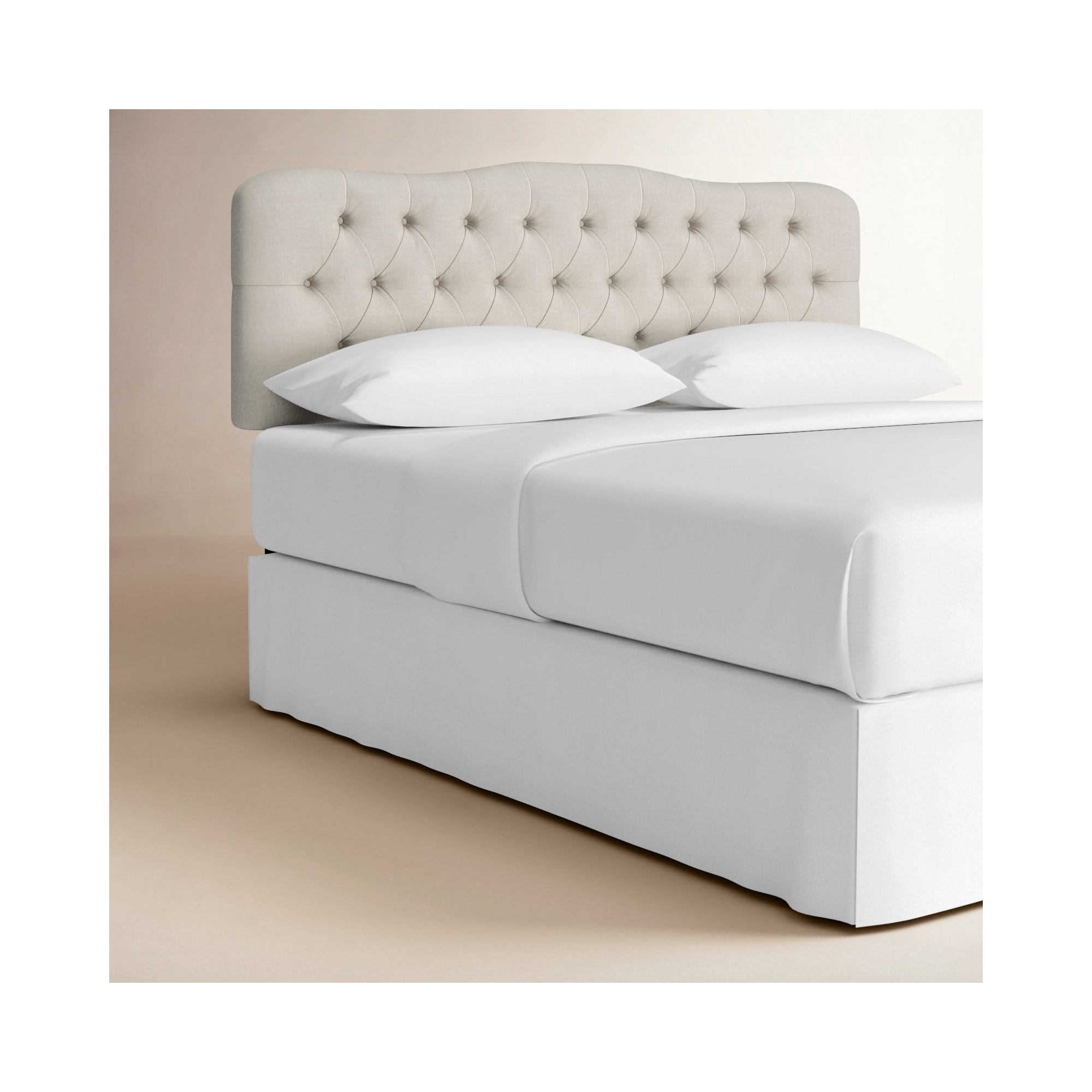 Rodan Upholstered Headboard, Classic Talc Linen, King