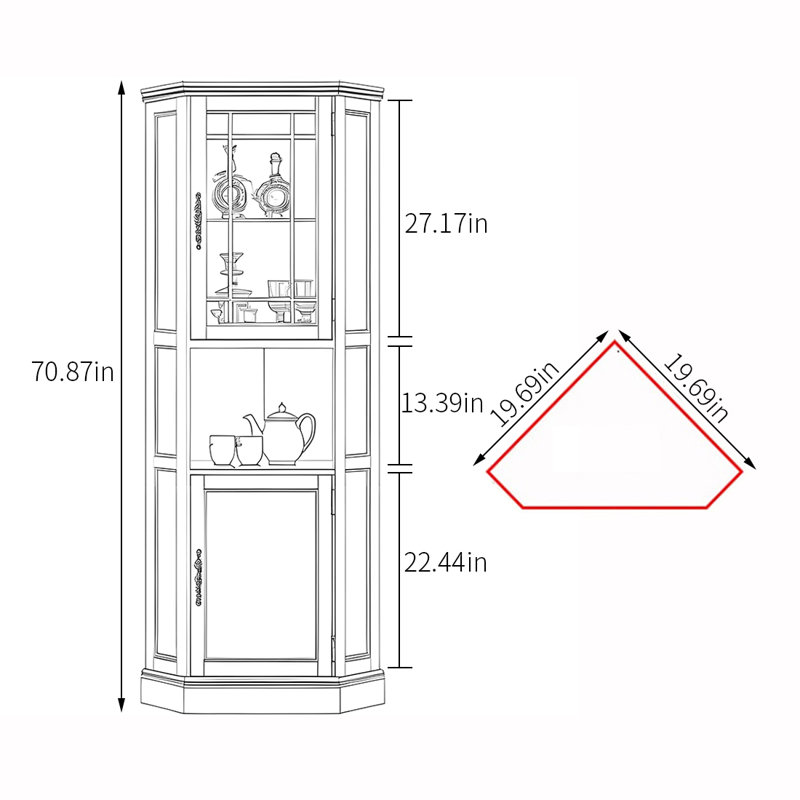 Vitrine moderne et multifonctionnelle