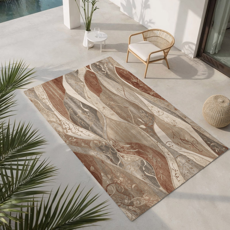 Sunset Sway Indoor And Outdoor Area Rug, Rectangle 4' x 6'