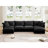 Slipcovered U Shape Sectional Wide and Deep Seat Sofa Couch, 4 Seater Sofa with French Edges Design Multiple Big Pillows, Soft Deep Seat Comfy Cloud Couch for Living Room, Apartment-585449600-576682787