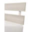 Lit plateforme simple blanc délavé, style contemporain, base de lit à profil bas, bois, finition rustique dans une boîte, placages de bois, idéal pour chambre de jeunes