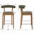 Upholstered Counter Stool With Barrel Back, Modern Counter Height Bar Stool For Kitchen Island/Dining Room-268128506