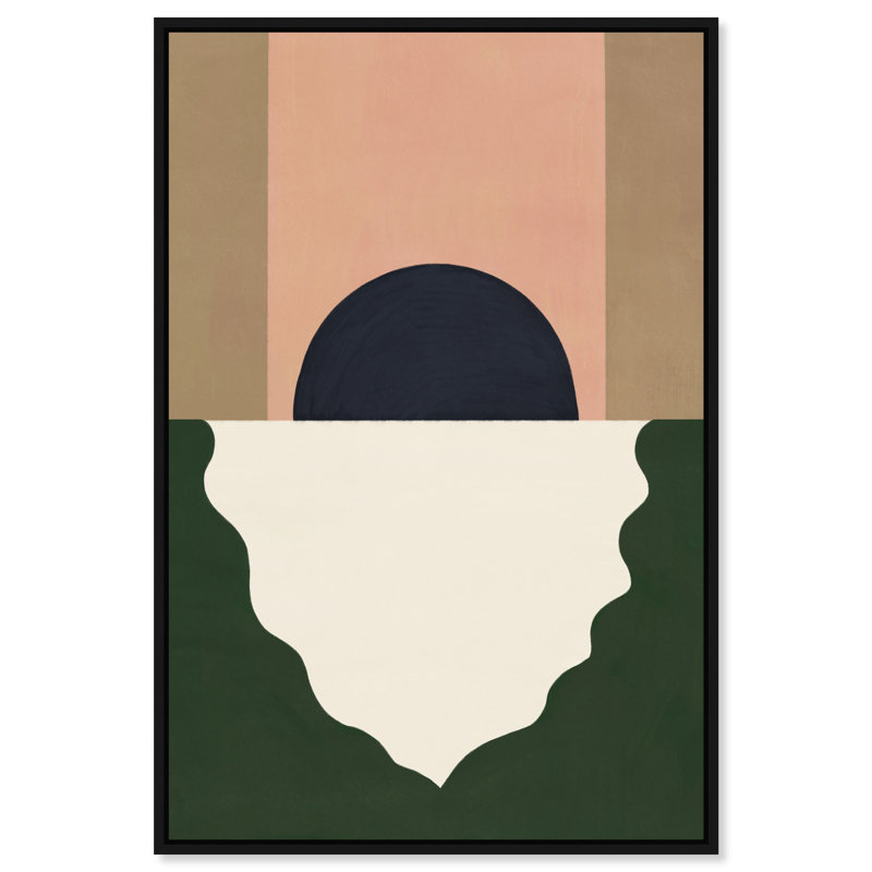 Moonrise Abstract Print by Oliver Gal, 11"H x 16"W, Black Floater Frame