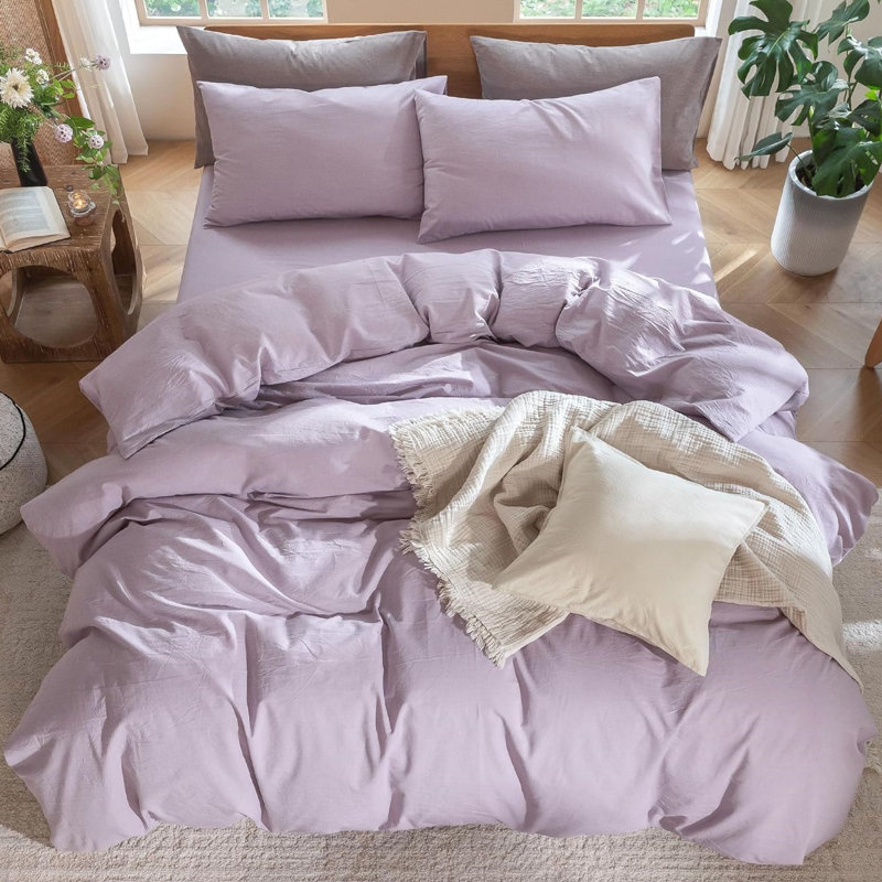 Ensemble de housse de couette Bedding, Mauve