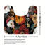 Ensemble de 3 tapis de douche à motif floral foncé