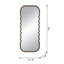 Miroir surdimensionné en bois 31,4 x 1,4 x 74 po avec cadre brun unique