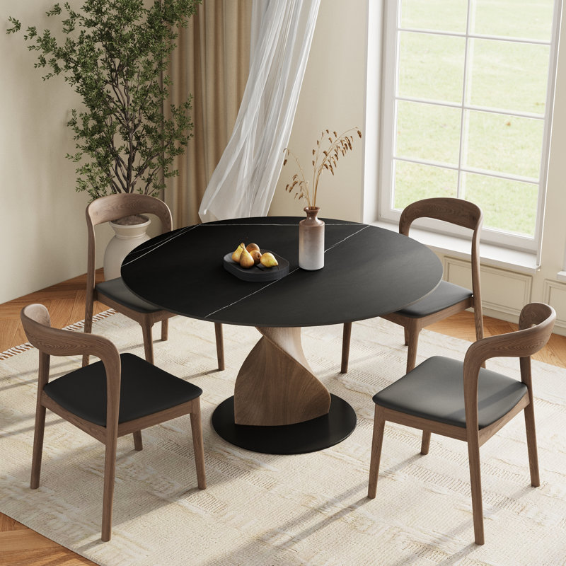 Table bistro Bistro, H 29,53 po x l 43 po x P 43 po, Noir / noyer foncé