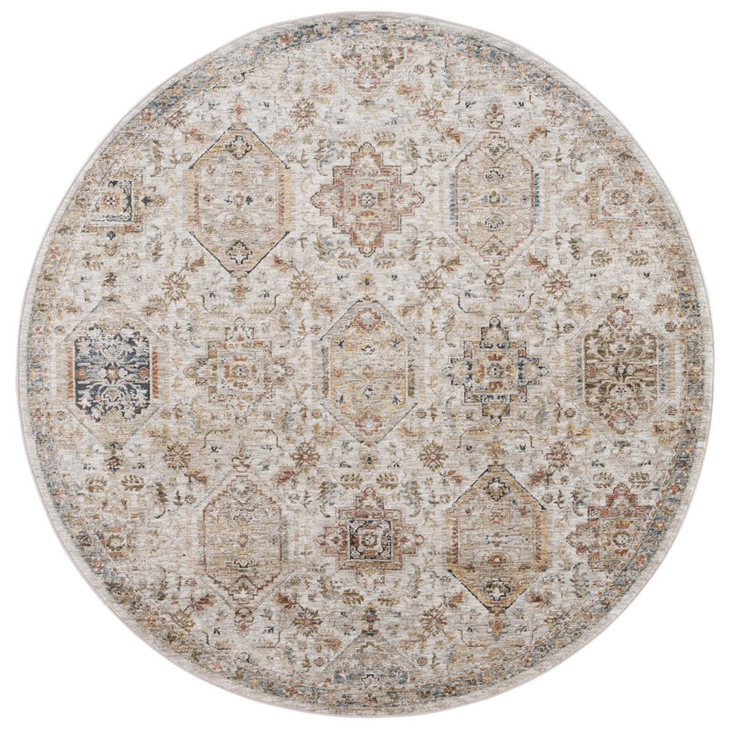 Tapis argenté Silverado 108, Rond 6 pi 4 po