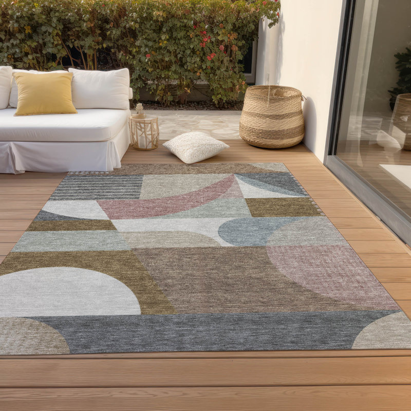 Tapis intérieur / extérieur lavable à la machine Cinead ACN1667, Rectangle 9 pi x 12 pi