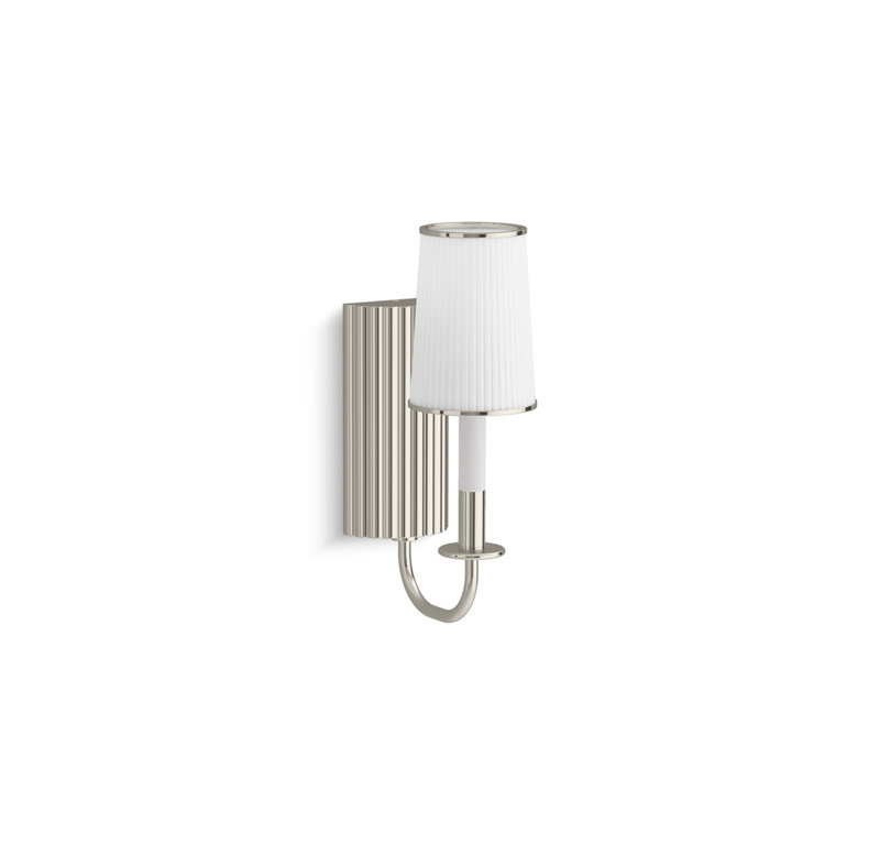 Tresdoux One-Light Sconce, Polished Nickel
