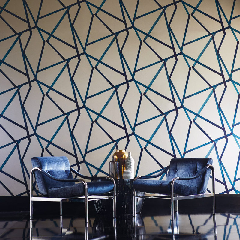 Sumi 10.05m x 68.6cm Wallpaper Roll, Linen/Indigo