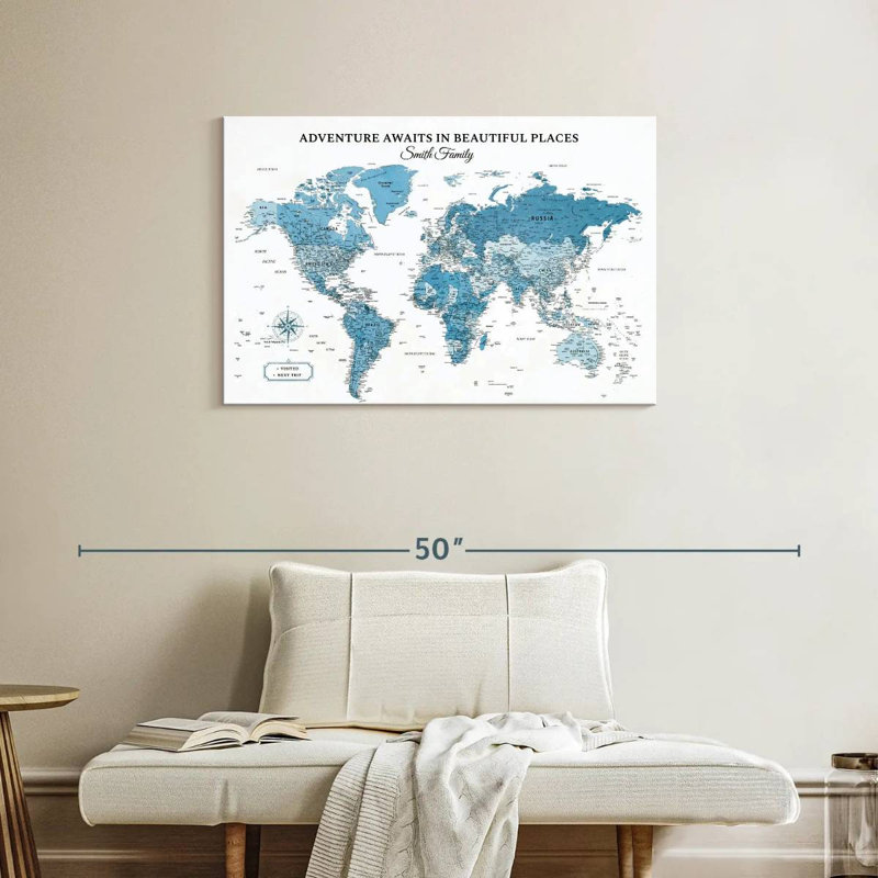 Pin's personnalisé World Places II Ameere, H 24 po x l 36 po, Oui
