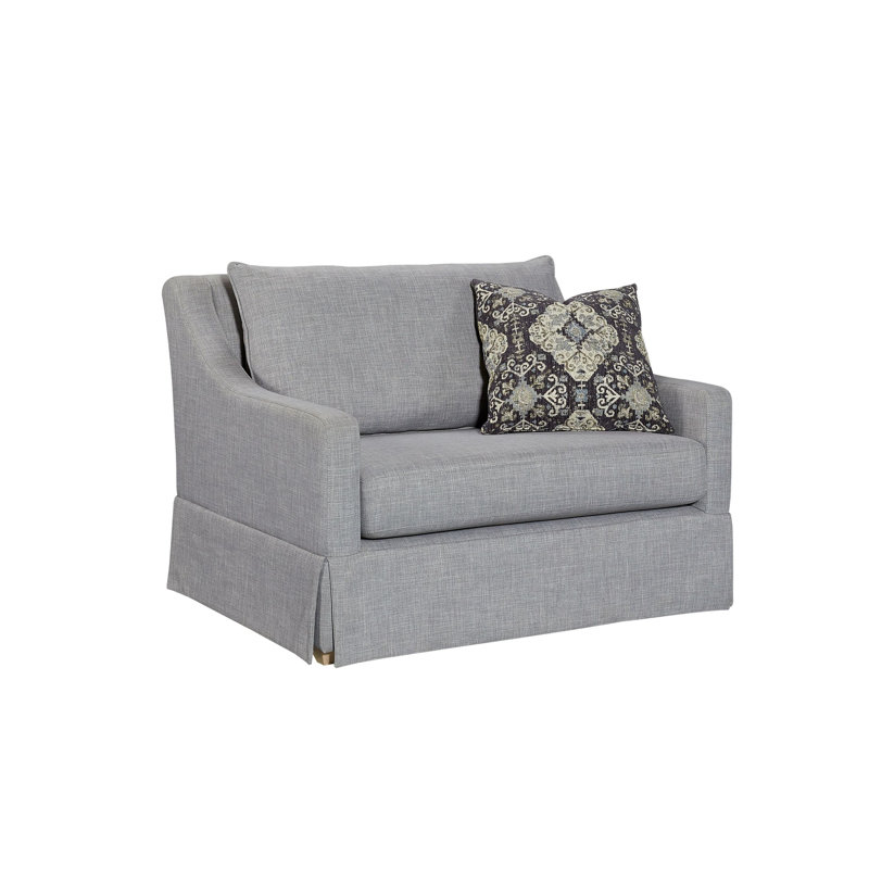 Chaise rembourrée Haley et 1/2 avec coussin, gris