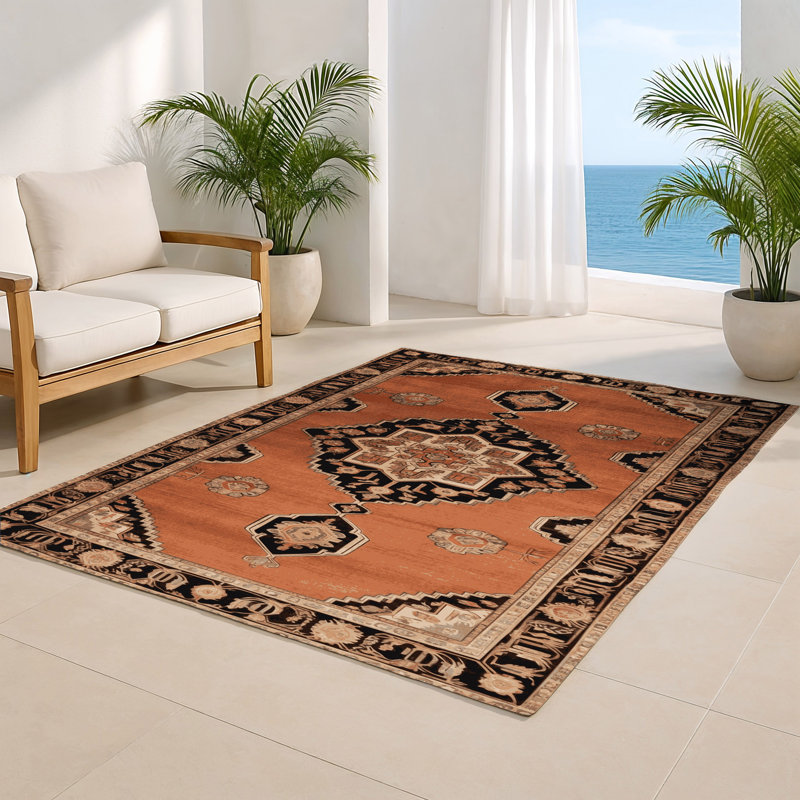 Tapis d'intérieur et d'extérieur brun Persian, Rectangulaire 2 pi x 3 pi