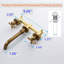 Robinet de lavabo mural avec drain escamotable (sans trop-plein)-110359099