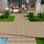 Paquet de tuiles de patio pour terrasse en bois composite de 11 WPC-124837159