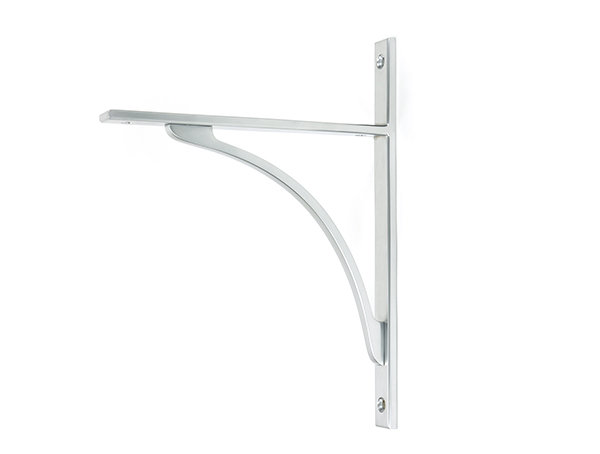 Apperley Shelf Bracket, 26cm H x 7.9cm W x 2cm D, Satin Chrome